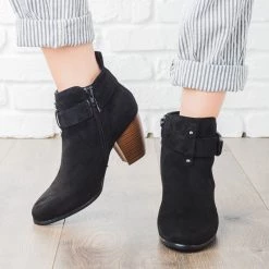 Qupid Shoes Buckled Chunky Heel Booties 13 Qupid Shoes Buckled Chunky Heel Booties
