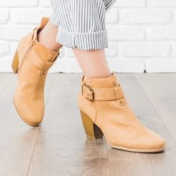 Qupid Shoes Buckled Chunky Heel Booties 11 Qupid Shoes Buckled Chunky Heel Booties