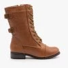 Wild Diva Shoes Buckled Classic Combat Boots Newest Arrivals