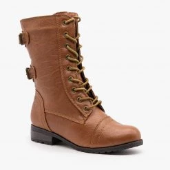 Wild Diva Shoes Buckled Classic Combat Boots Newest Arrivals