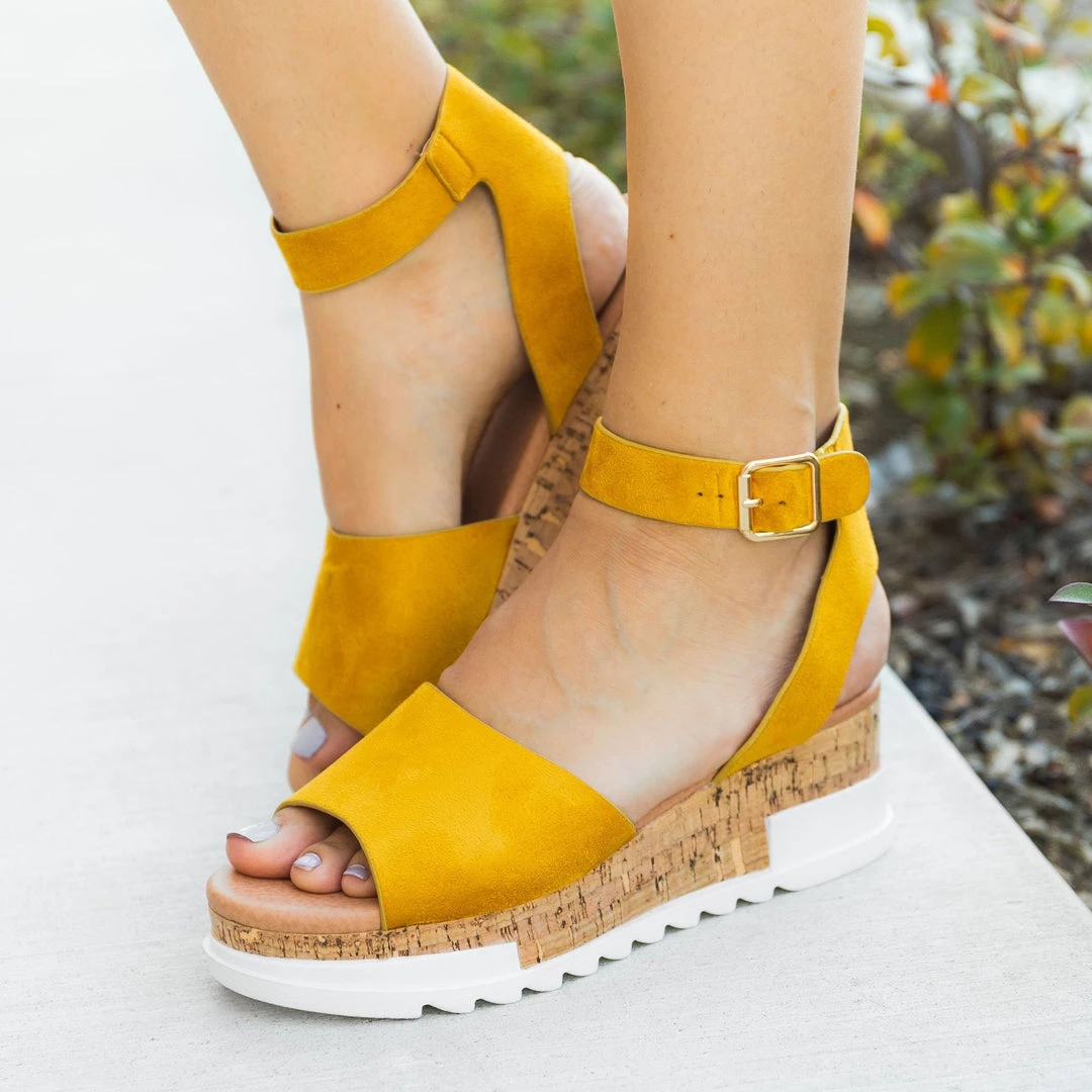 Top Moda Buckled Cork Platform Sandals Newest Arrivals 5 Top Moda Buckled Cork Platform Sandals Newest Arrivals