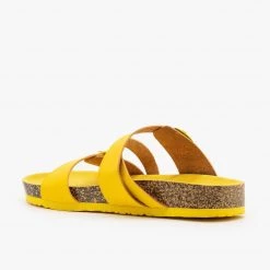 Qupid Shoes Buckled Criss-Cross Slides