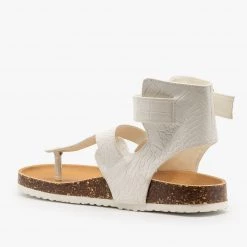 Qupid Shoes Buckled Crocodile Cork Slides Newest Arrivals