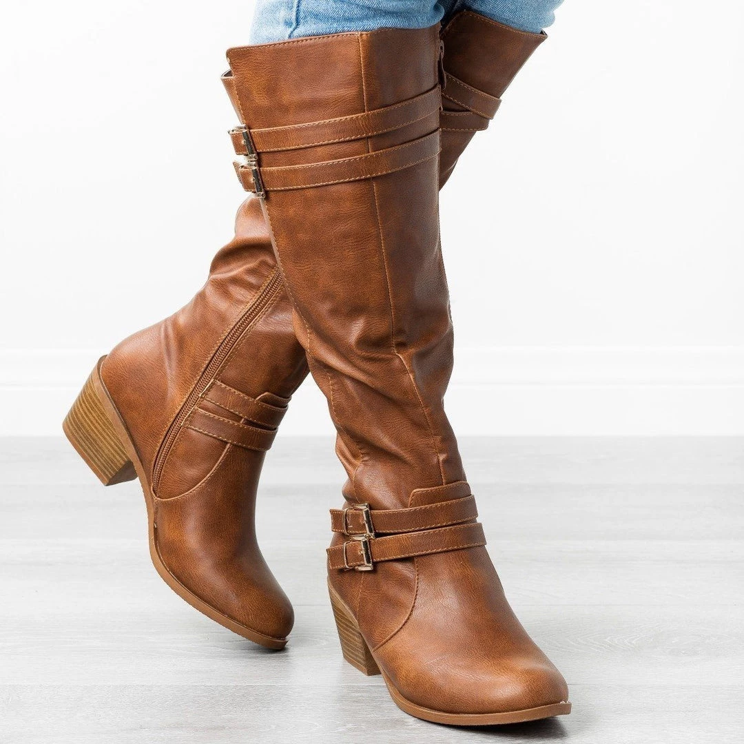 Fashion Focus Newest Arrivals Buckled Heeled Riding Boots 6 Fashion Focus Newest Arrivals Buckled Heeled Riding Boots