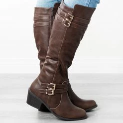 Fashion Focus Newest Arrivals Buckled Heeled Riding Boots 10 Fashion Focus Newest Arrivals Buckled Heeled Riding Boots