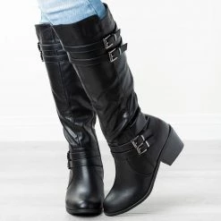 Fashion Focus Newest Arrivals Buckled Heeled Riding Boots 9 Fashion Focus Newest Arrivals Buckled Heeled Riding Boots