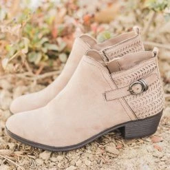 Shoelala Newest Arrivals Buckled Laser-Cut Booties