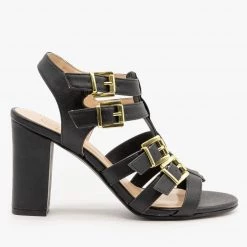 Delicious Shoes Newest Arrivals Buckled Open Toe Heels