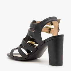 Delicious Shoes Newest Arrivals Buckled Open Toe Heels