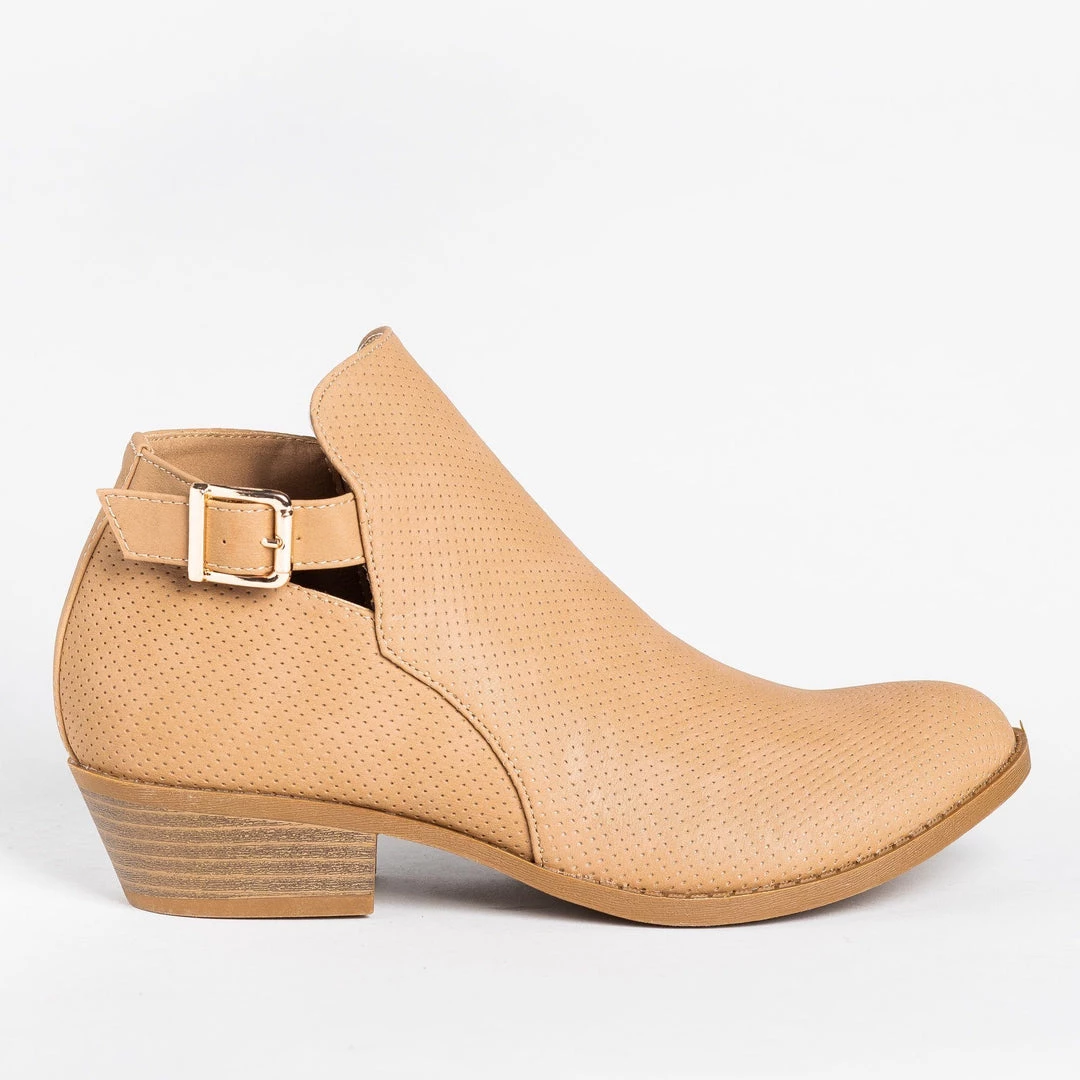 Top Moda Newest Arrivals Buckled Pinhole Ankle Booties 4 Top Moda Newest Arrivals Buckled Pinhole Ankle Booties