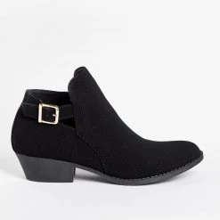 Top Moda Newest Arrivals Buckled Pinhole Ankle Booties