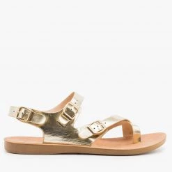 Forever Buckled Slingback Toe Hold Sandals