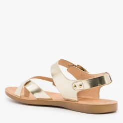 Forever Buckled Slingback Toe Hold Sandals