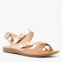 Forever Buckled Slingback Toe Hold Sandals