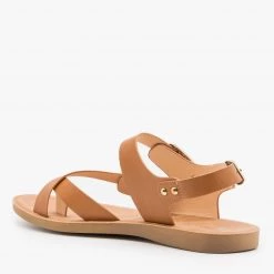 Forever Buckled Slingback Toe Hold Sandals