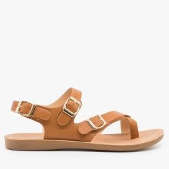 Forever Buckled Slingback Toe Hold Sandals