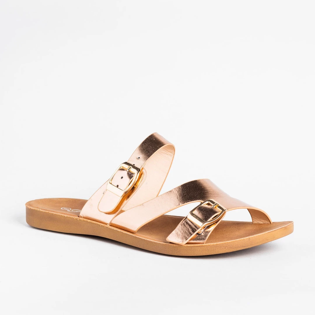 Forever Buckled Slip-On Sandals 2 Forever Buckled Slip-On Sandals