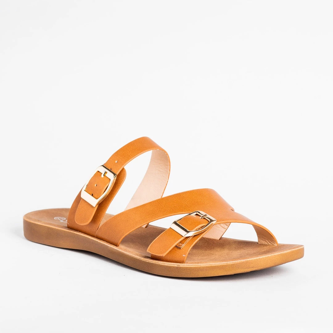Forever Buckled Slip-On Sandals 1 Forever Buckled Slip-On Sandals