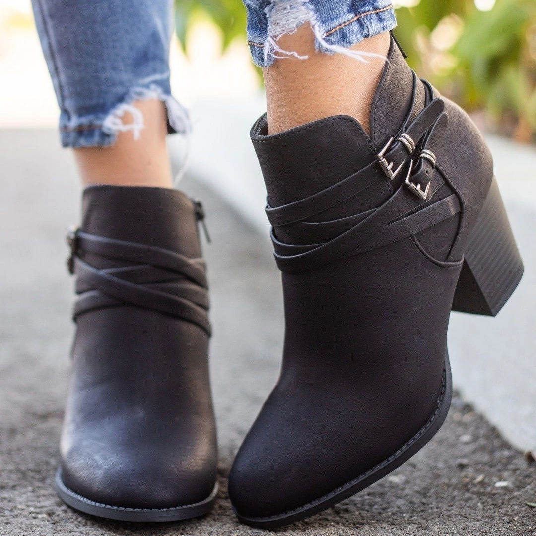 Soda Shoes Buckled Wraparound Fashion Booties Newest Arrivals 3 Soda Shoes Buckled Wraparound Fashion Booties Newest Arrivals