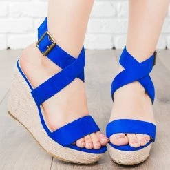 Beast Shoes Newest Arrivals Buena Strappy Espadrille Wedges