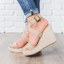 Beast Shoes Newest Arrivals Buena Strappy Espadrille Wedges