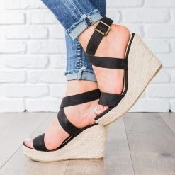 Beast Shoes Newest Arrivals Buena Strappy Espadrille Wedges