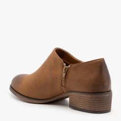 Mata Burnished Toe Low Ankle Booties Newest Arrivals