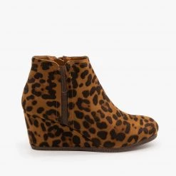Mata Burnished Toe Wedge Bootie