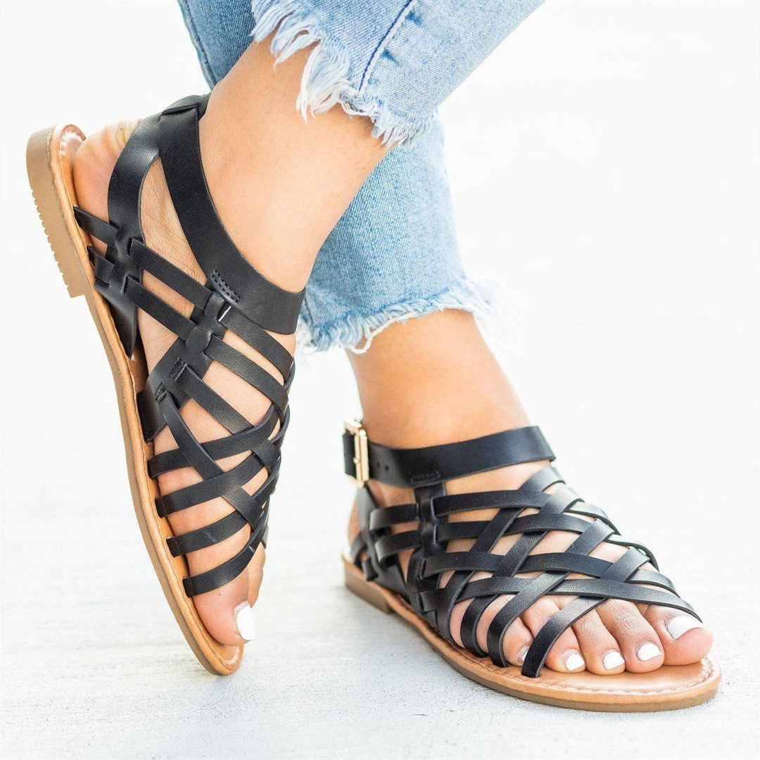 Forever Caged Ankle Strap Woven Sandals Newest Arrivals 11 Forever Caged Ankle Strap Woven Sandals Newest Arrivals