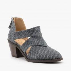 Mata Caged Canvas Booties FINAL SALE Newest Arrivals