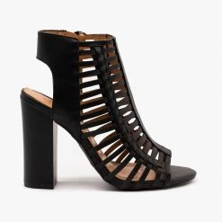 Bamboo Shoes Newest Arrivals Caged Chunky High Heel Sandals