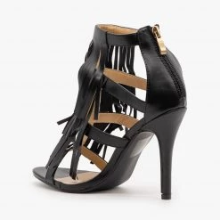 Adriana Shoes Caged Fringe Stilettos Newest Arrivals