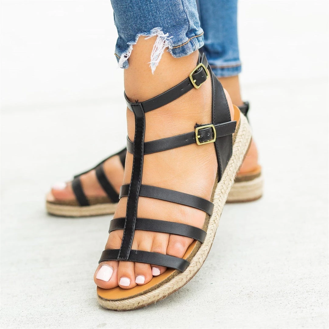 Soda Shoes Caged Gladiator Espadrille Fashion Sandals 2 Soda Shoes Caged Gladiator Espadrille Fashion Sandals