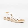 Qupid Shoes Caged Gladiator Espadrille Sandals