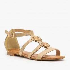 Bamboo Shoes Caged Medallion Sandals Newest Arrivals