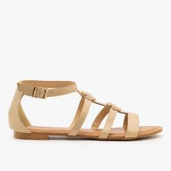 Bamboo Shoes Caged Medallion Sandals Newest Arrivals