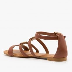 Bamboo Shoes Caged Medallion Sandals Newest Arrivals