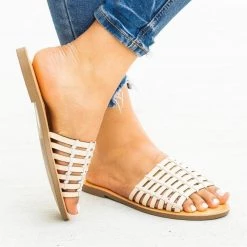 Soda Shoes Newest Arrivals Caged Slip-On Sandals