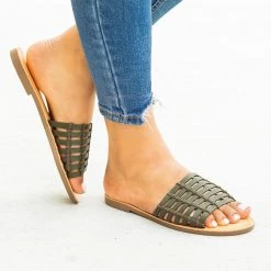 Soda Shoes Newest Arrivals Caged Slip-On Sandals