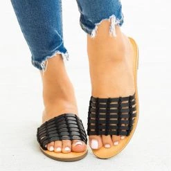 Soda Shoes Newest Arrivals Caged Slip-On Sandals