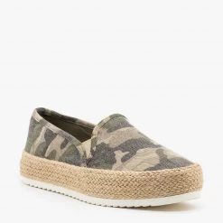 Soda Shoes Camo Espadrille Slip On Sneakers Newest Arrivals