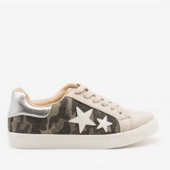 Soda Shoes Newest Arrivals Camo Lace-Up Star Sneakers