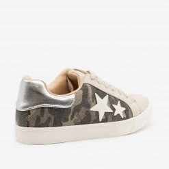 Soda Shoes Newest Arrivals Camo Lace-Up Star Sneakers