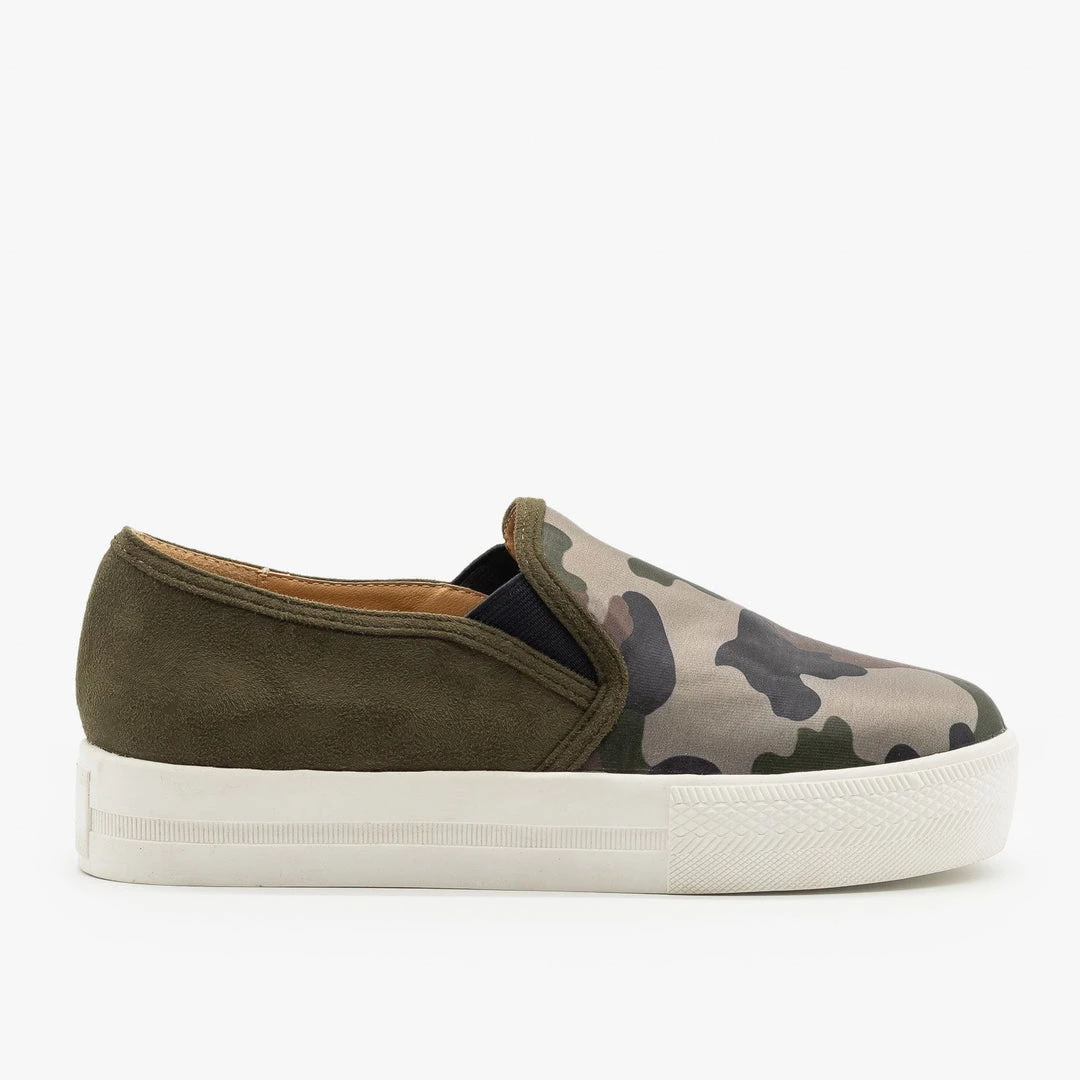 Shoetopia Camo Slip On Sneakers 2 Shoetopia Camo Slip On Sneakers