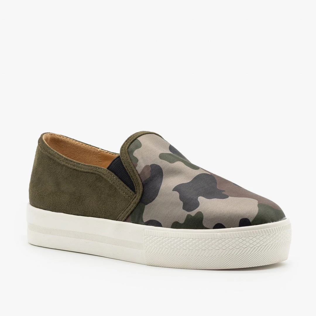 Shoetopia Camo Slip On Sneakers 1 Shoetopia Camo Slip On Sneakers