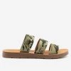 Mata Newest Arrivals Camo Triple Elastic Strap Sandals