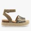 Soda Shoes Camouflage Espadrille Flatform Wedges