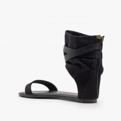 Bamboo Shoes Canvas Ankle Band Buckle Gladiator Sandals