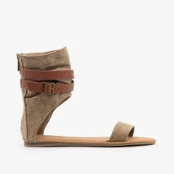 Bamboo Shoes Canvas Ankle Band Buckle Gladiator Sandals