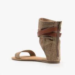 Bamboo Shoes Canvas Ankle Band Buckle Gladiator Sandals